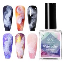 BORN PRETTY 15ml Gel fiorito bianco UV LED Soak Off Smalto per unghie effetto diffusione Gel per smalto per marmo acquerello