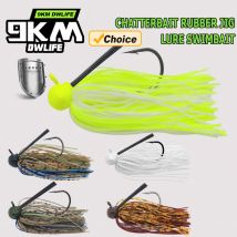 9KM Chatterbaits Rubber Jig Football Jig Jig Head Lure PVC Blades Swimbait Jig Fishing with Silicone Skirts for Bass Fishing