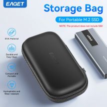 Eaget SSD Box Bag Case Portable Hard Drive Bag for External Portable M.2 SSD ssd box case storage Protection Black
