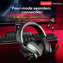 Lenovo LS109 Kabelloses Gaming-Headset Bluetooth 6.0 Over-Ear-Kopfhörer Esports-Grade-Sound 2,4 GHz Ultra-Low Latency Noise Canceling