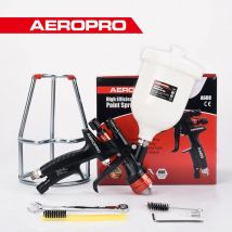 AEROPRO Pistola a spruzzo per vernice professionale Ugello da 1,3 mm A608 Aerografo Pistola per verniciatura pneumatica automobilistica Pittura per finitura auto