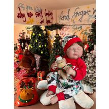 18 Zoll Weihnachten schöne Pfirsiche Mädchen Spielzeug Geschenke kleine süße bebe Neugeborene Baby puppe für Kinder