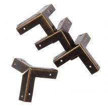4Pcs Antike Bronze Zink Legierung Vintage Dreieck Ecken Protektoren Holz Wein Geschenk Box Ecke Klammern Abdeckung Möbel Hardware