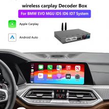 AUTOABC inalámbrico CarPlay Android Auto kit de adaptación caja decodificadora para BMW EVO MGU ID5 6 7 sistema 1 3 5 6 7Seires X1 X2 X3 X4