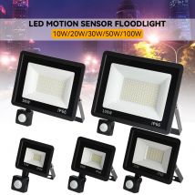 LED PIR Motion Sensor Floodlight Outdoor Wall Light White Light 100W 50W 30W 20W 10W IP66 Wodoodporny reflektor LED do ogrodu