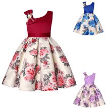 Lavendel Blumen mädchen Tutu Kleid Rose Bogen Blume Kinder Lavendel Kleid Hochzeit Brautjungfer Kinder Kleidung für Mädchen 2-10 Jahre Mädchen