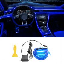 5M Led do wnętrza samochodu pasek światła Neon EL okablowanie dekoracyjna lampa do Auto DIY