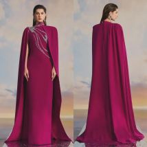 Maßgeschneiderte Mode Jersey Pailletten Falten A-Linie Hoher Kragen Midikleider Cocktailkleider Klassisch Exquisit Moderner Stil Chinesisch