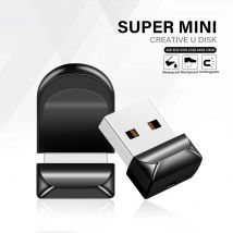 Czarny mini pendrive 128 GB Szybki pendrive 64 GB USB 2.0 Owalny pendrive Wygodne prezenty biznesowe Breloczek do kluczy