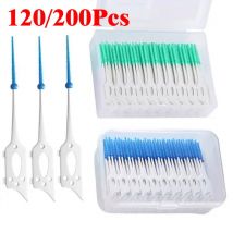 40/120 stücke Interdentalbürste Lebensmittelqualität silikon saubere zahn fugen Zahnpflege box zahnstocher dental odontologia
