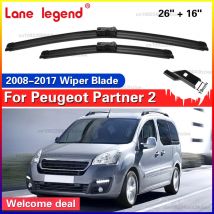 Scheibenwischer vorne, für Peugeot Partner 2 2008–2017, Windschutzscheibe, Windschutzscheibe, Fenster, Autobürste, 66 cm + 40,6 cm, Zubehör