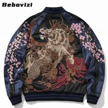 Hohe Qualität Mythisches Tier Gestickte Jacke Japanische Männer Frauen Paar Junge Baseball Streetwear Harajuku Motorrad Jacke