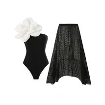 In-X-Team Braut Badeanzug Blume Badeanzug Frauen einteiligen Badeanzug Luxus Design Bade bekleidung koreanischen Stil sexy Beach wear Dame