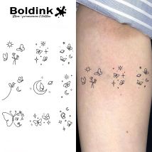 Boldink Butterfly Bliss Collection Temporäres Tattoo, Letzt bis 15 Tage, neue Technologie, magischer, wasserfester, semi-permanenter Aufkleber.