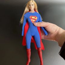 Weibliche Puppen im Maßstab 1/6 kleiden blaue enge rote Schuhe mit passendem 12-Zoll-Action-Figrue-Body-Modell