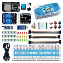 100% New ESP32 WIFI Development Board Relay Display Sensor 830 Breadboard DHT11 Passive/Edge Buzzer for R3 Starter Kit with Box