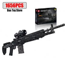 MOLD KING 14026 Ww2 Militärpistole MK14 Kampfgewehr Simulationspistole Modell Bausteine Waffe Ziegel Spielzeug Set für Kinder Geschenke