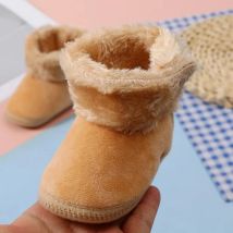 Gemütliche erste Wanderer! Warme Fleece-Babyschuhe mit rutschfester Sohle für Kleinkinder von 0–12 Monaten, Unisex-Wintersocken