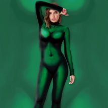 Zaw aland Halloween Frau Cosplay Kostüme Urlaub Party lustige Bühne Leistung Bodysuit Langarm Solid Print Overall