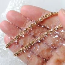 18 Karat Gold Edelstahl Fußkettchen Barfuß Sandalen Frauen Knöchel kette 23-28cm hoch poliert Büroklammer Charme 9 "-11" wasserdicht