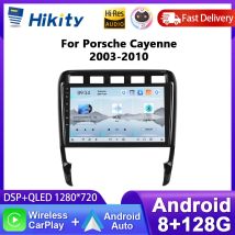 Hikity 9 ''Android Carplay 2 Din Autoradio Per Porsche Cayenne 2003-2010 AI Voce Android Auto GPS 4G Bluetooth AM RDS DSP