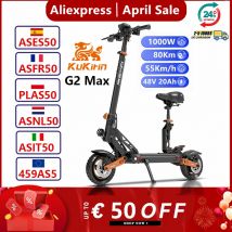 EU STOCK Originale KuKirin G2 Max Scooter Elettrico 48V 20Ah Batteria 1000W Motore 80Km Chilometraggio 55KM/H Velocità Massima Pieghevole Kickscooter