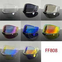 FF808 Helmet Visor For LS2 FF808 Motorcycle Helmet Visor goggles plating silver red Replacement Lens