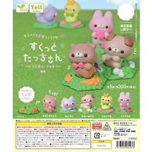 Yell World Kapselspielzeug Skuttotchi-san Blumengarten süße kawaii runde Augen Otter Hund Katze Kaninchen Küken Schreibtisch Auto Ornament Figuren