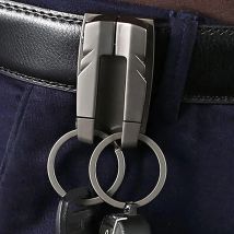 Jobon Klassische Gürtel Schlüsselanhänger Auto Schlüssel Keychain Luxus für Schlüssel Ring Halter Zubehör Gadgets Beste Geschenk für Vater Mann