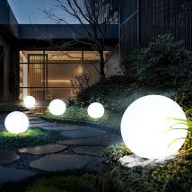 Luci da giardino Lampada da giardino a sfera a LED per esterni Lampada da giardino galleggiante impermeabile Decorazione da pavimento Percorso Paesaggio Ornamento Lanterna colorata