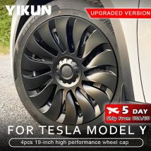 4PCS Coprimozzo per Tesla Modello Y 19 Pollici Prestazioni Automobile Sostituente Coprimozzo Cerchio Completo Accessori Copriruota 2023 2024