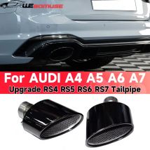 Für audi a4 a5 a6 a7 upgrade rs4 rs5 rs6 rs7 edelstahl endrohr auspuff auspuff endrohr
