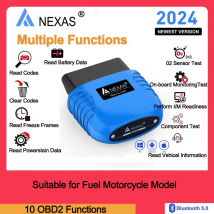 NEXAS Motorcycles Diagnostic Scan Tool Bluetooth 5.0 OBD2 EOBD Scanner diagnostico per lettore di codici di errore iOS Android Windows