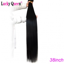 15A Lucky Queen Hair 34 36 38 40 Inch Bundles Malaysian Straight  Human Hair Weave Long Virgin Hair Extensions 1/3 Bundle