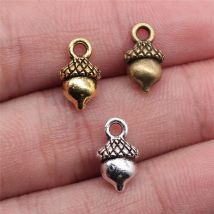 20pcs 13x7mm Charm Acorn 3 Farben 3D Acorn Charms 3D Pinienkerne Eichel Anhänger Charms für die Schmuckherstellung