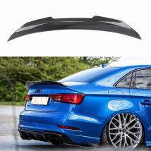 For AUDI A3 S3 RS3 Limousine 8V Sedan 2013-2020 PSM Style Carbon Fiber Rear Spoiler Trunk Wing  FRP Forged carbon