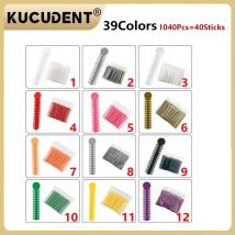 DCLOUD 1040 Stück/40 Stäbchen Zahnkieferorthopädische Ligaturen Krawatten Gummibänder Module Bänder für Zahnspangen Zahnmedizin Ortho Materialien
