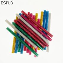 20pcs/Set ESPLB 7mmx100mm Melt Glue Sticks Colorful Bling Hot Craft Hand Repair Tools for Glue Gun DIY Art Alloy Accessories