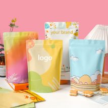 Wieder verstellbare Stand-Up-Aluminium folie Zip-Lock-Tasche, individuell bedruckte Damen Höschen Pyjamas Hardware-Handschuhe