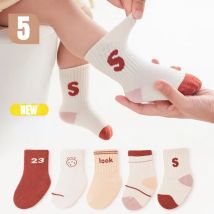 5 Paar Babys ocken Neugeborene Babys ocken Kinder Baumwolle Tier Design Fadeless weiche Kinder socke für Mädchen 0-6 Jahre