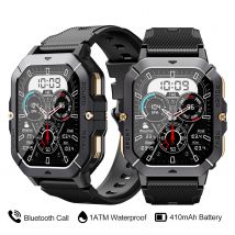 Smart Uhr Männer Bluetooth Anruf Sport Fitness Tracker Gesundheit Monitor 1ATM Wasserdicht 410 mAh Lange Batterie Lebensdauer Frauen Smartwatch