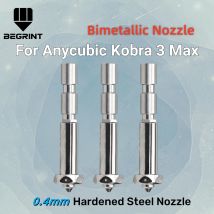 Per Anycubic Kobra 3 Max Ugello Bimetallico Hotend Kit Kobra 3 Max Combo Ugello di Scambio Rapido Acciaio Temprato 0.4mm Parti Della Stampante 3D