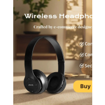 Foldable Bluetooth Headphones Wireless Overhead Earphones with Microphone Volume Control for iPhone And Android Game Headset