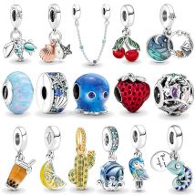 CODEDOG Heißer Verkauf 100% Sterling Silber blau octopus perlen Charms Perlen Fit Original Armband Baumeln DIY Schmuck Machen CMS1760