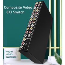 Selettore interruttore AV Switcher hub splitter switch RCA composito a 2/4/8 porte per Wii PS2 Xbox DVD STB HDTV
