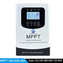 MPPT 50A 60A 80A Solarladeregler 230 VDC PV-Regler für 12 24 48 60 72 96 V Lifepo4 Lithium-Blei-Säure-Batterie