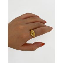 Peri'sbox minimalist isch vergoldet Augen form Ring eingelegt Strass Punk Edelstahl wasserdicht stilvollen Schmuck für Frauen