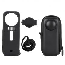 Silikonhülle mit Objektivdeckel, Hängeseil, weiche Schutzhülle, Karosserieabdeckung, Aufbewahrungstasche, Kit-Halterung für Insta360 X5 Zubehör