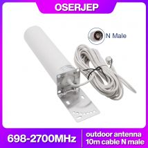 3g 4g 700-2700MHz Außenantenne 12DBi mit N-Stecker für GSM CDMA DCS WCDMA Handy-Signal-Repeater-Booster mit 10m Kabel