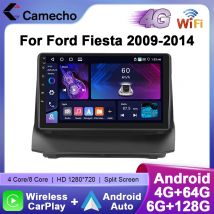 Camecho Auto Radio Drahtlose CarPlay Android Auto Für Ford Fiesta 2009-2014 Auto Intelligente Systeme GPS Stereo 4G WiFi Multimedia